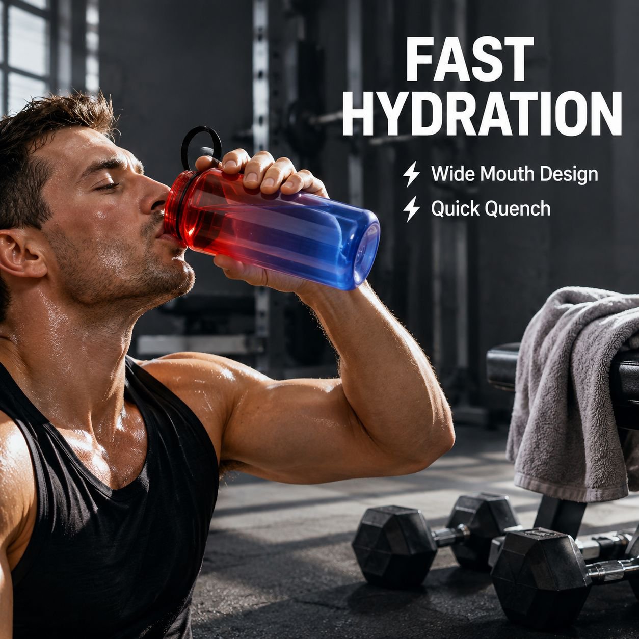 Tritan Plastic Sports Water Bottle