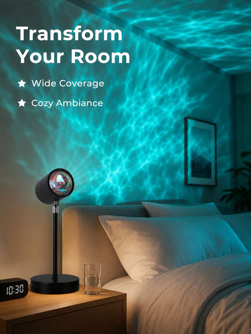 Wave pattern indoor decorative light