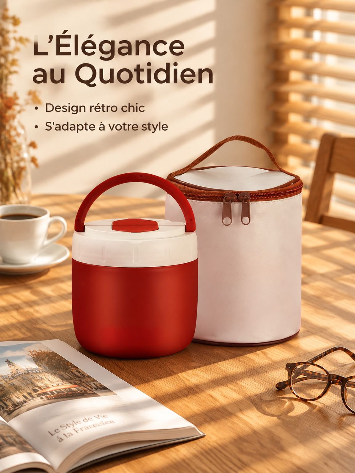 Boîte repas isotherme en inox bento portable