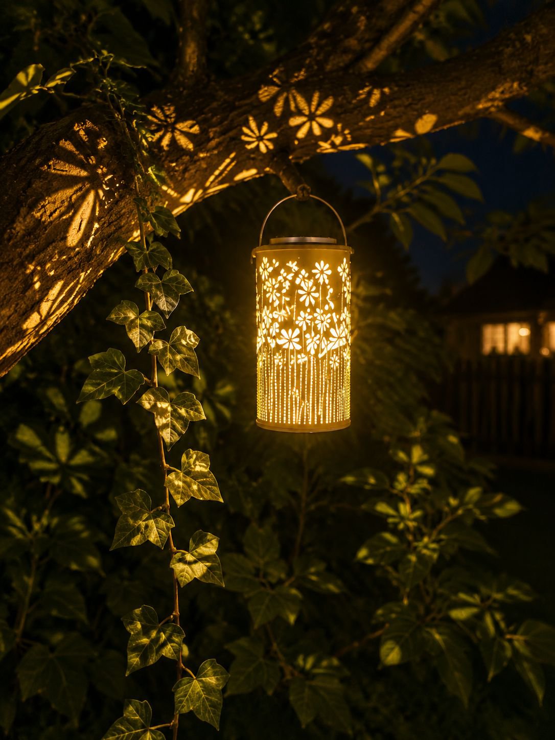 Stylish dragonfly solar light for balcony railing