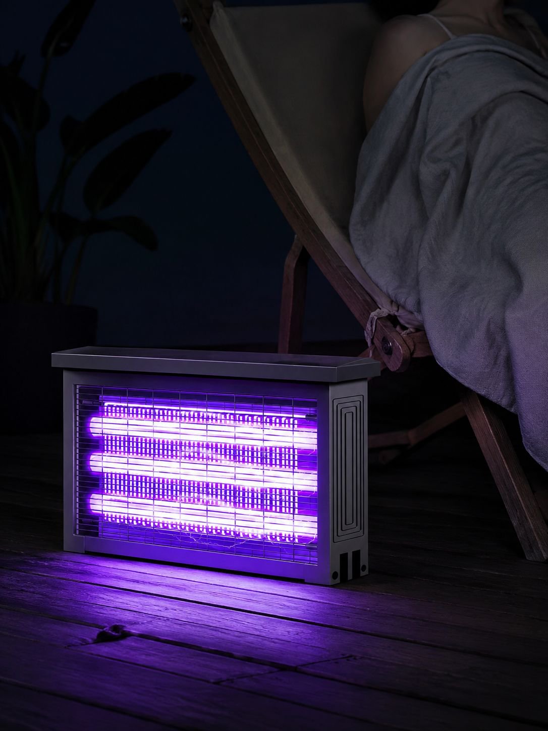 Vue détaillée du répulsif solaire anti-moustiques