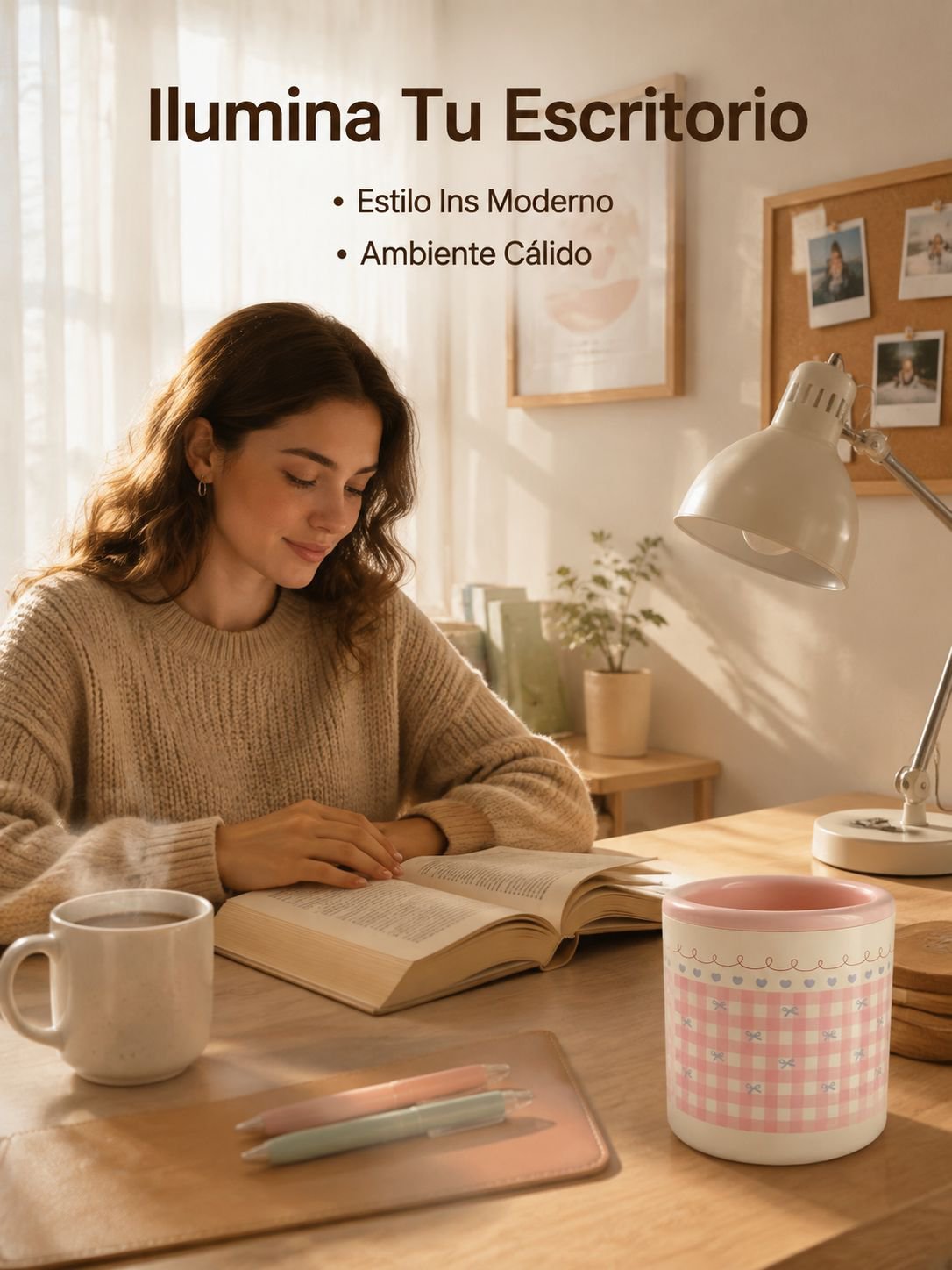 Portalápices de plástico de diseño elegante para oficina