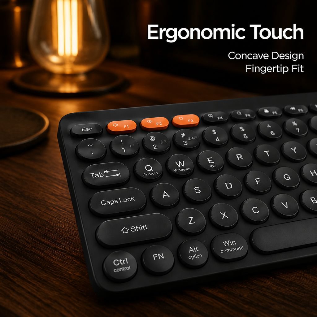 Portable Wireless Silent Keyboard and Mouse Set