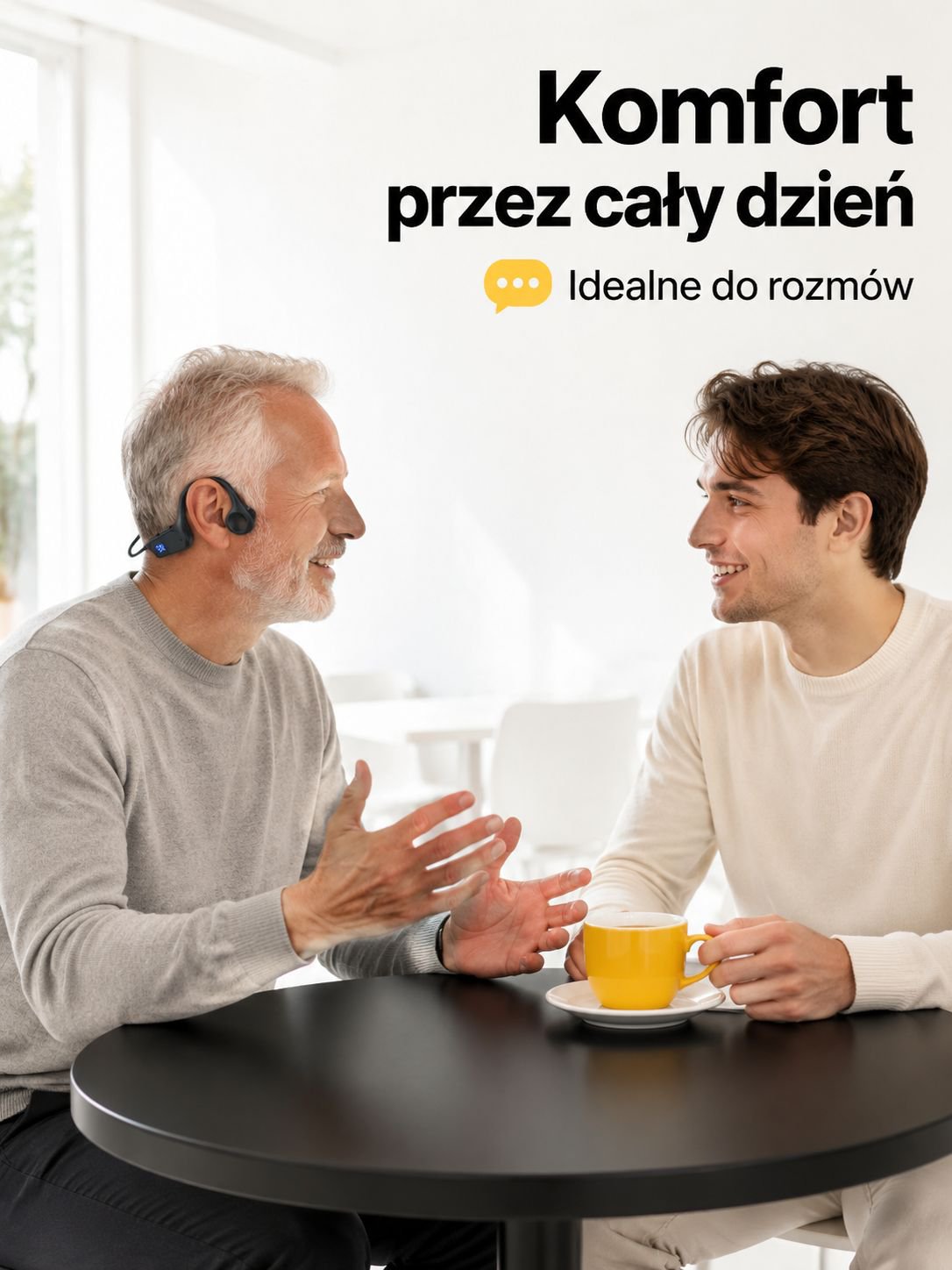Łatwe sterowanie słuchawkami przewodnictwa kostnego Bluetooth