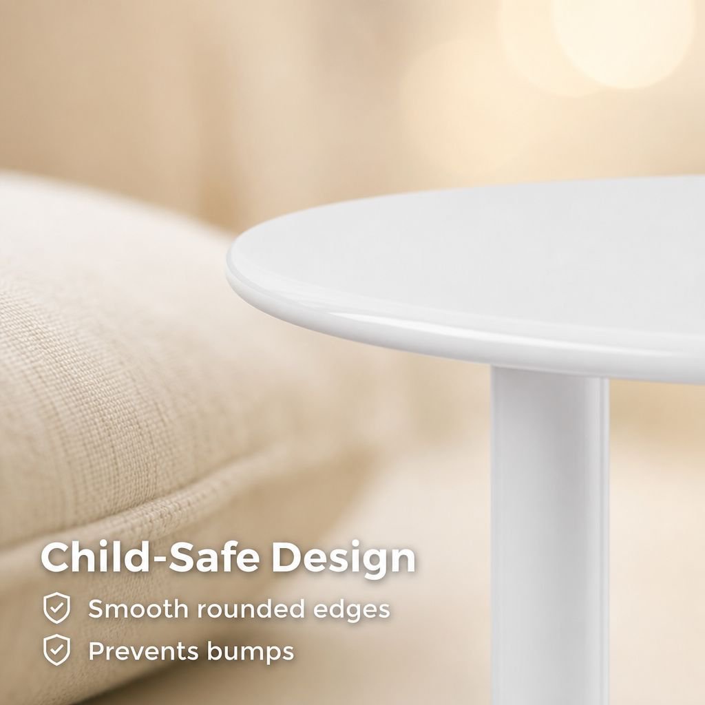 Modern Simple Round Mini Tea Table Sofa Side Table Bedroom Small Round Table