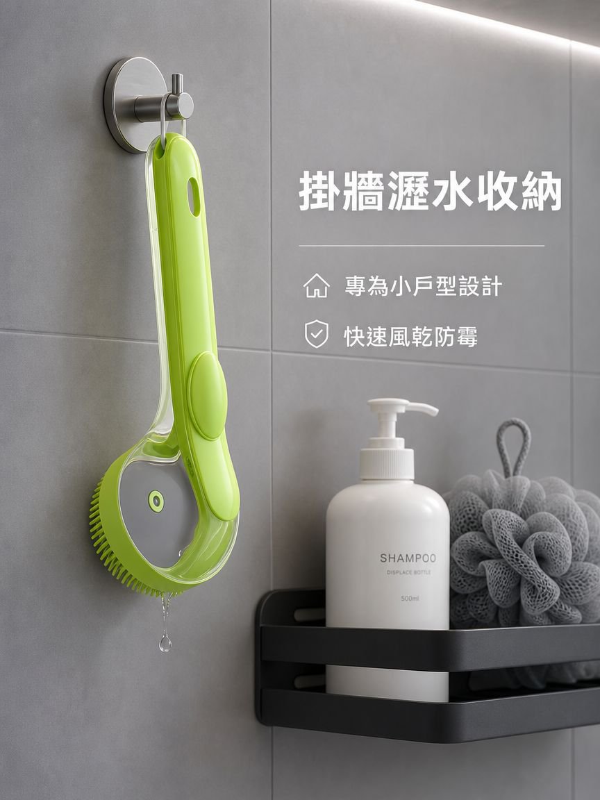 狗貓加液長柄按摩刷