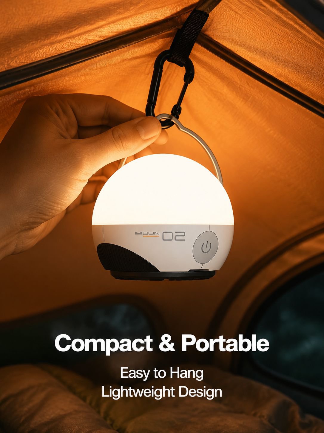 LED Camping Lantern, Rechargeable 7-Color Switching Work Light, High Brightness, Stepless Dimming, B
