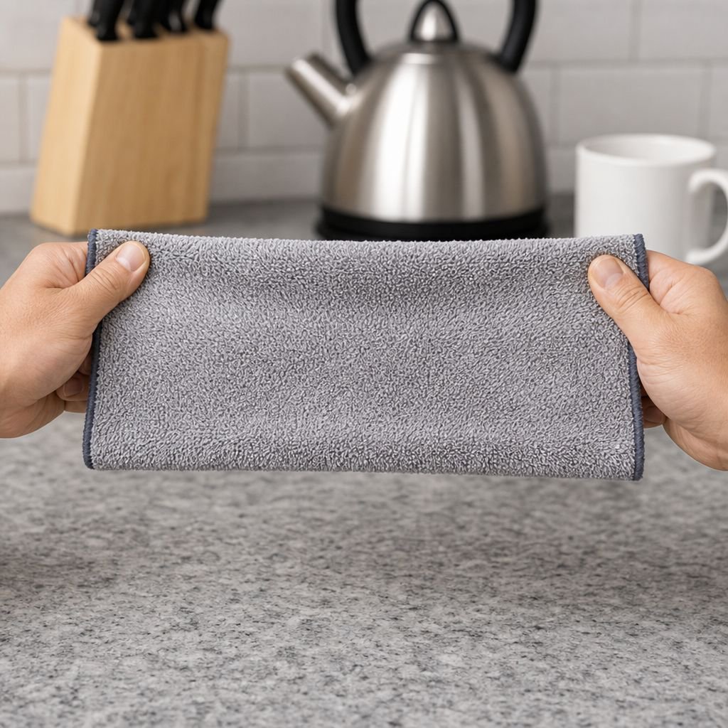 Bamboo charcoal dish towel drying dishes