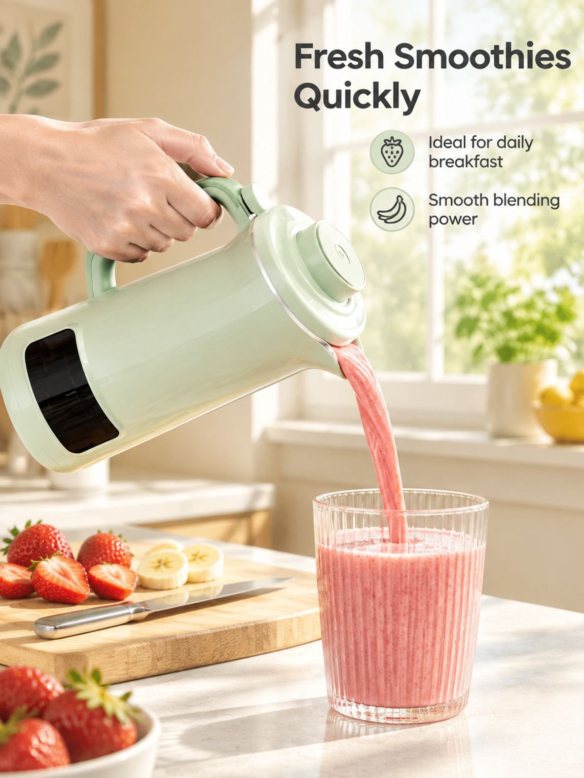 Small Household Mini Blender with High-Speed Grinding