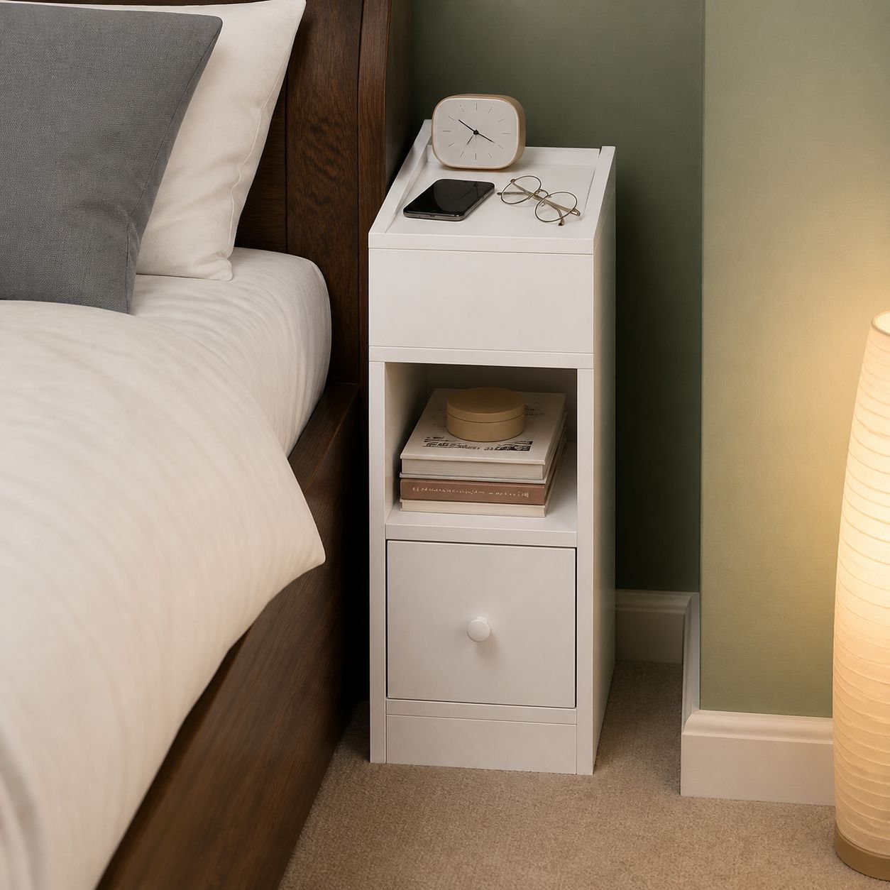 Multifunctional Bedside Cabinet with Drawer Storage