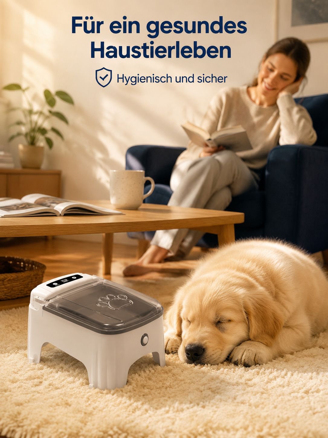Intelligenter Haustier-Sensor-Futterautomat im modernen Design