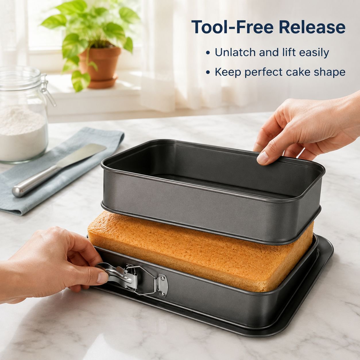 Carbon Steel Springform Baking Pan with Removable Bottom