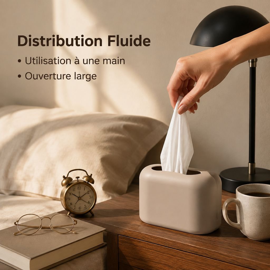 Boîte souple de mouchoirs jetables