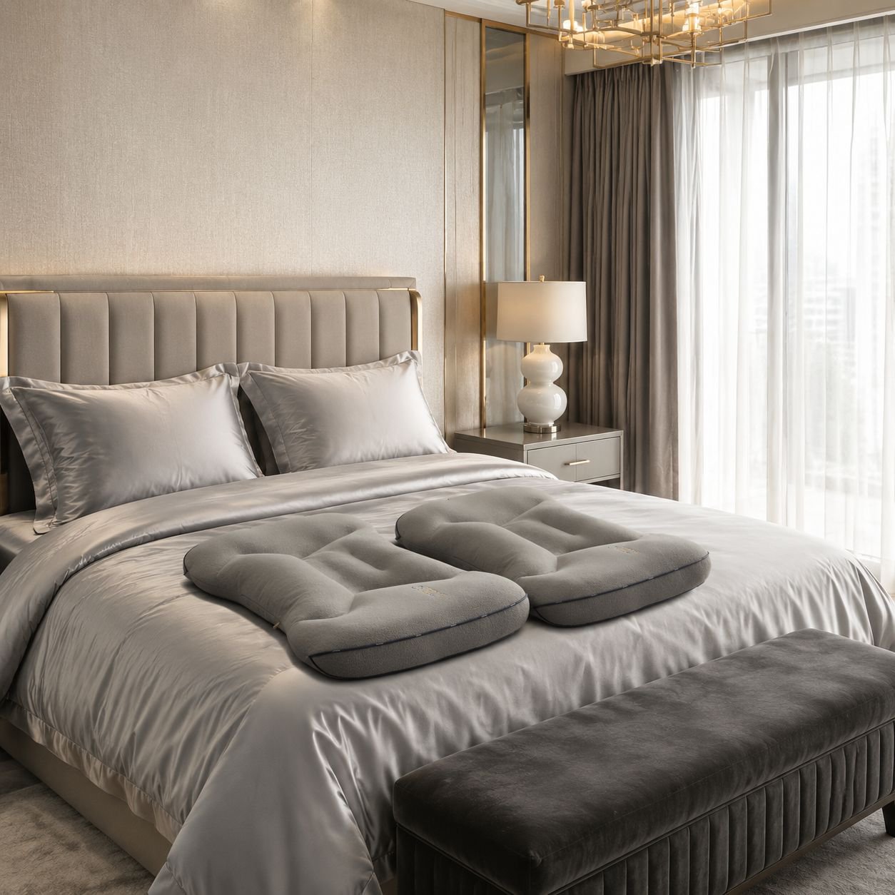 Hypoallergenic and supportive Black Gold Hose Pillow