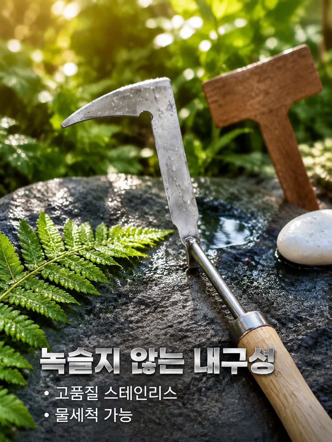 인공 7자 칼 제거 스테인리스 잡초 뽑기 신기