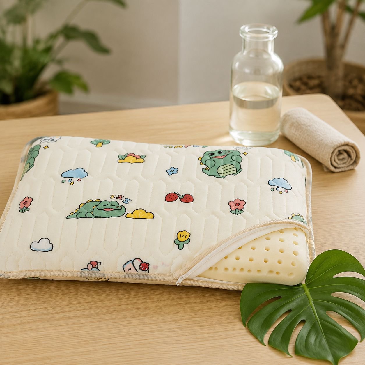 Supportive latex pillow for newborns