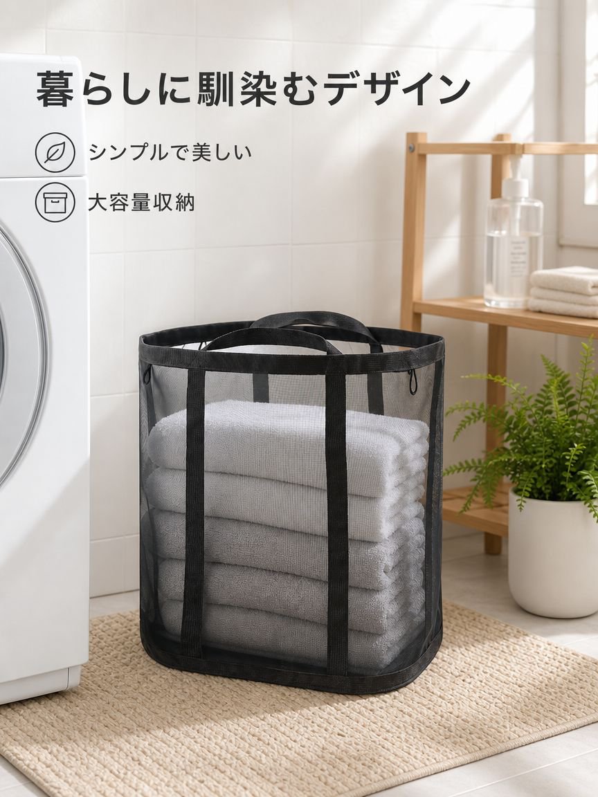 バスルーム収納バスケット