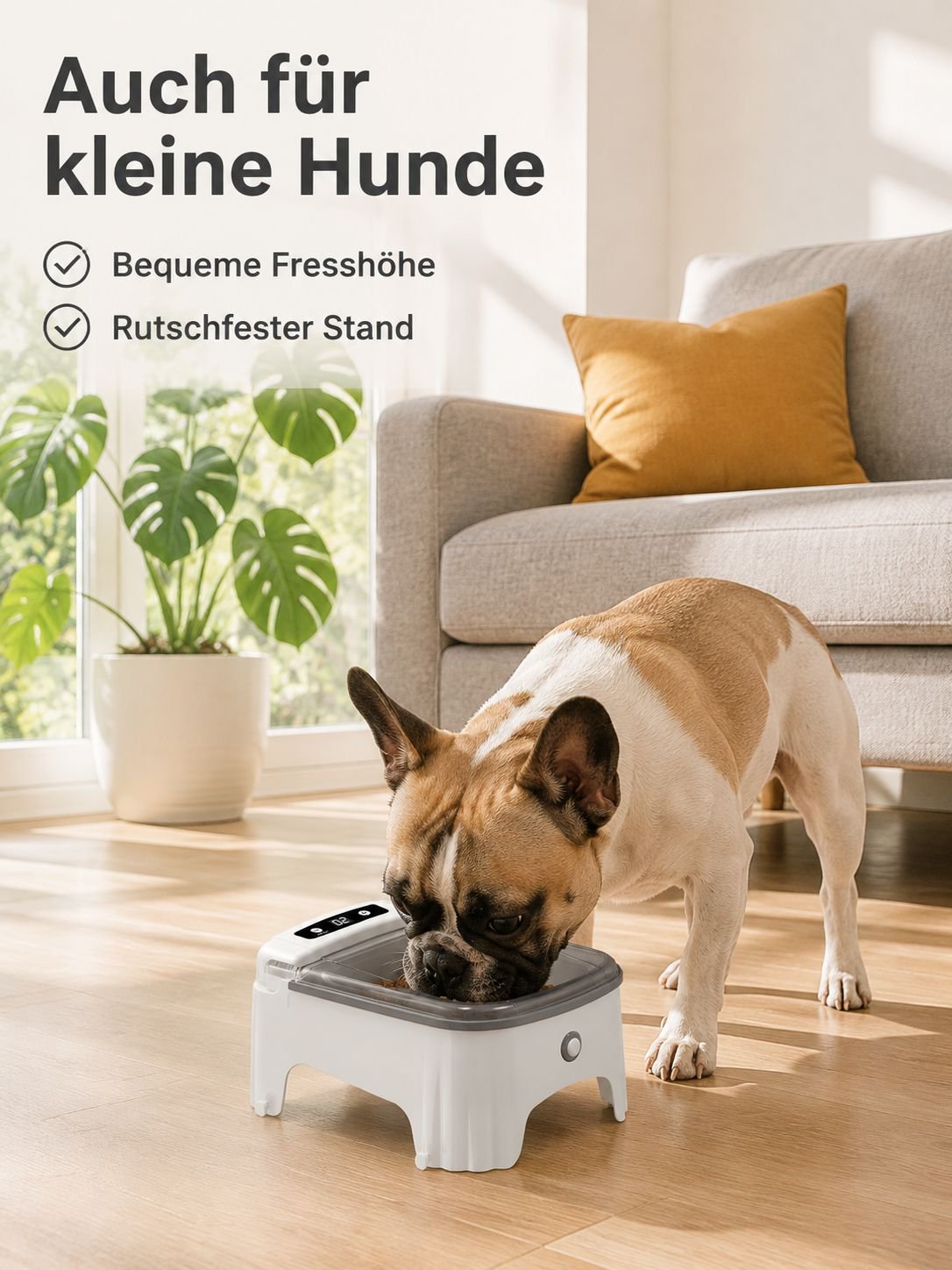 Automatischer Futterspender mit Sensor und Feuchtigkeitsschutz für Katzen und Hunde