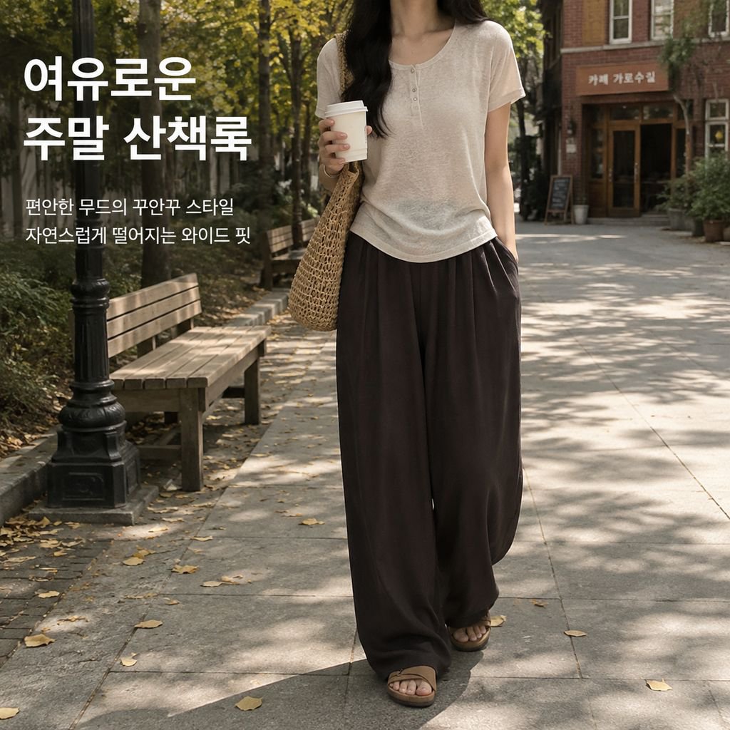 캐주얼 스트레이트 팬츠