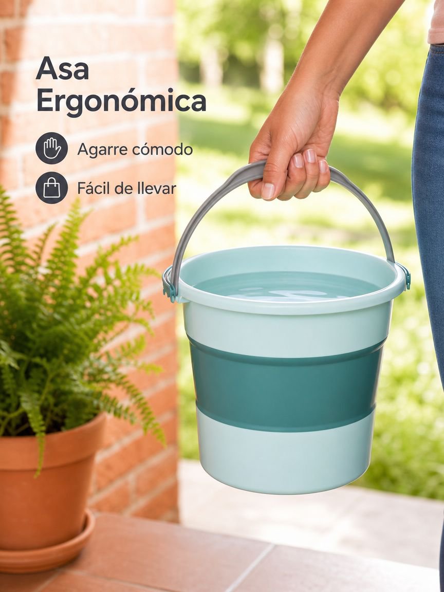 Cubo plegable portátil para coche, pesca, viaje y hogar, grueso y resistente