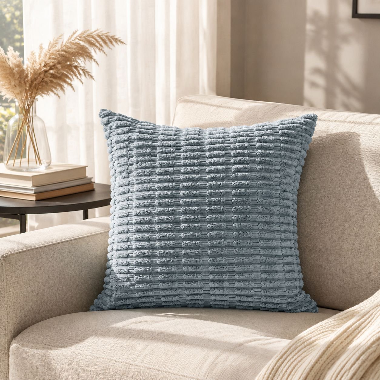 Home Corduroy Sofa Pillow Cover