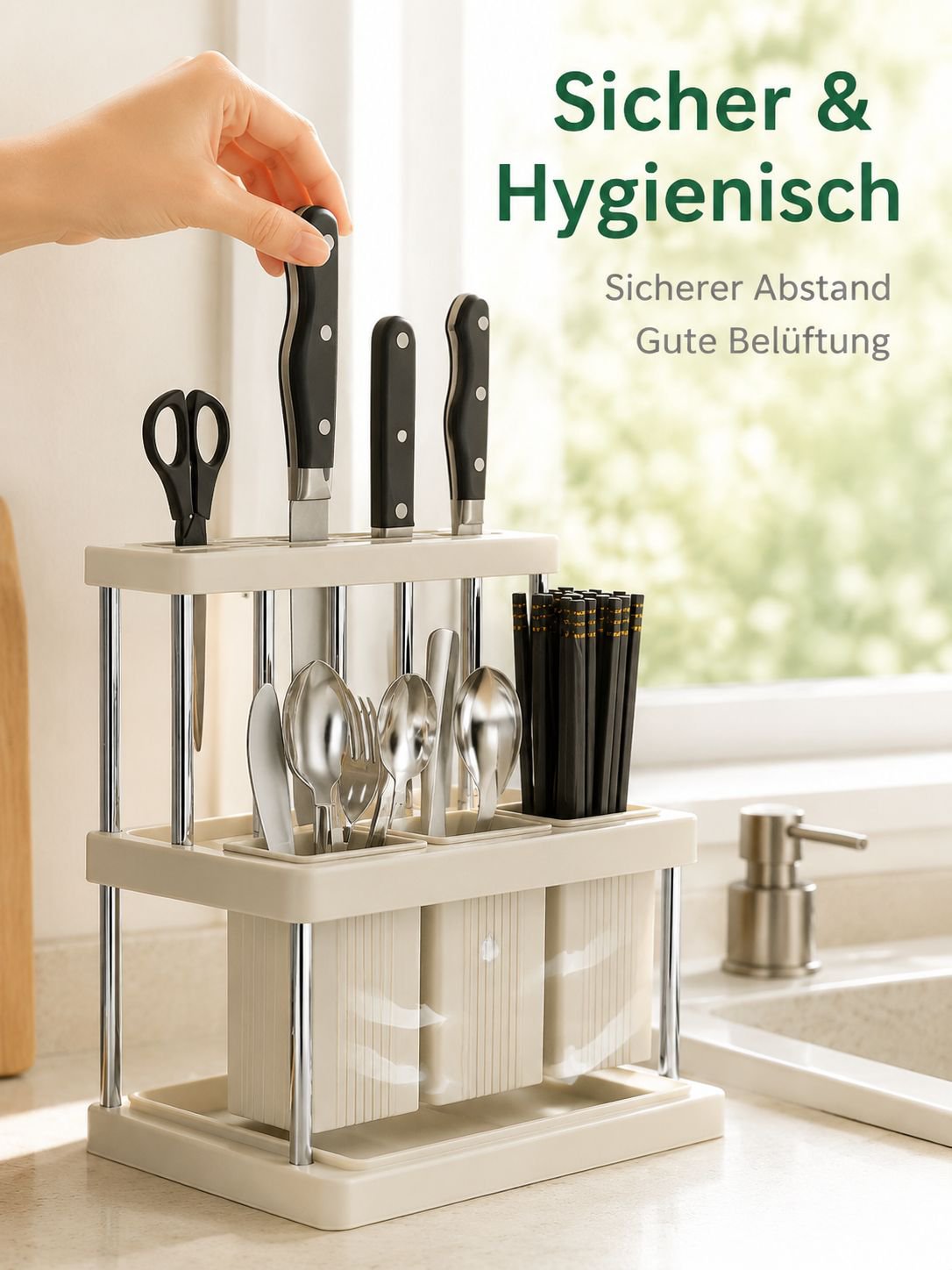 Stabiler und robuster Aufbau des Küchenregals