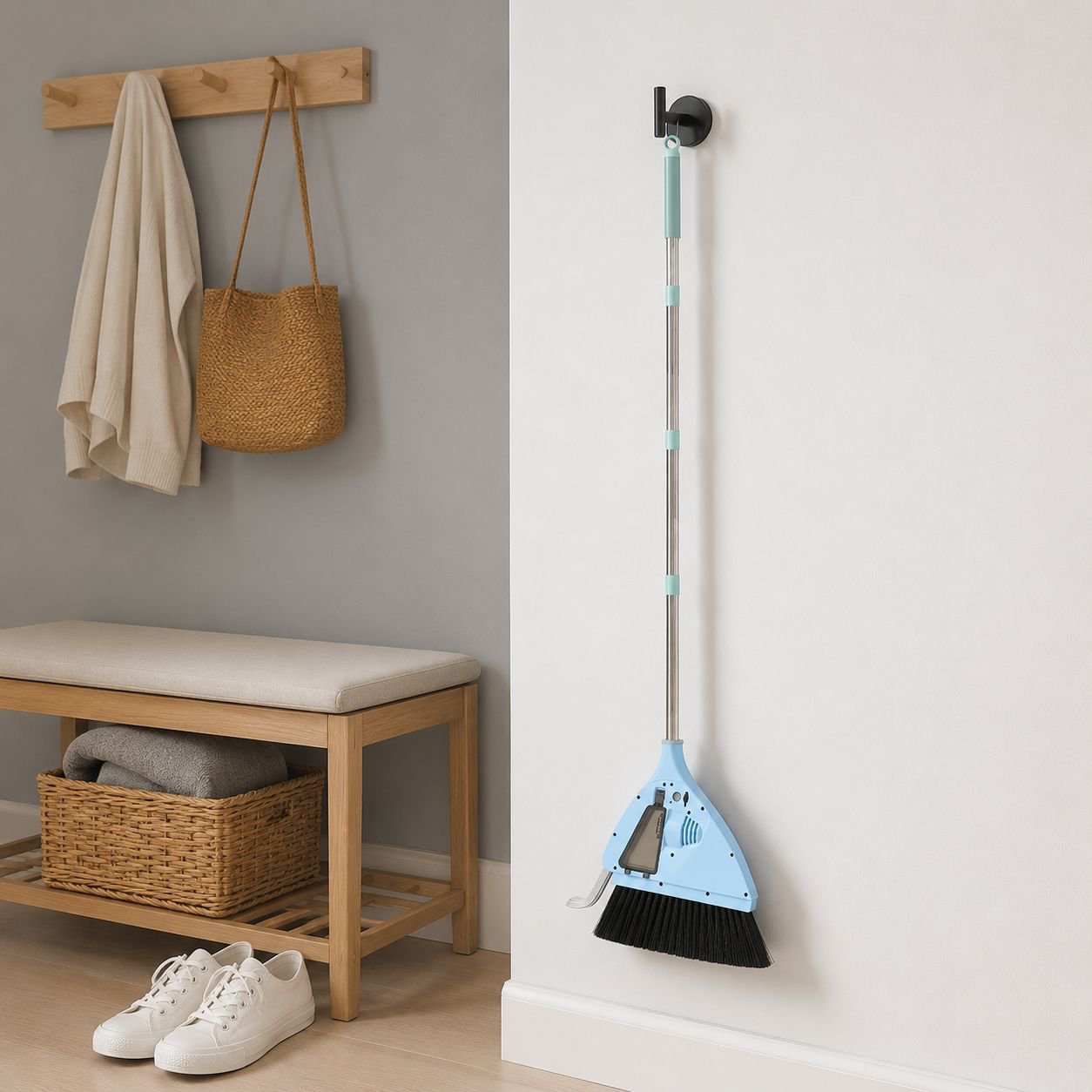 2-in-1 vacuum cleaner and broom, multi-functional handheld electric vacuum cleaner and broom.