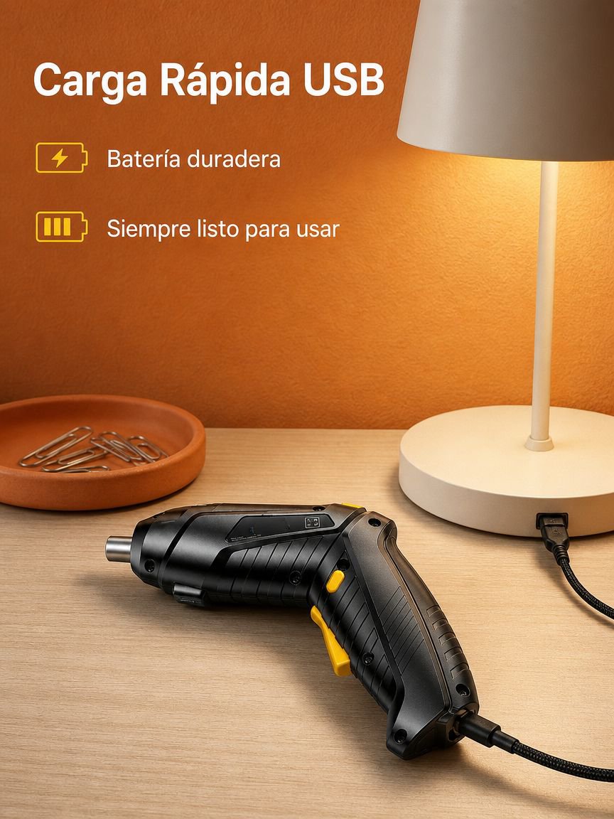Juego de destornilladores eléctricos recargables multifuncionales para el hogar