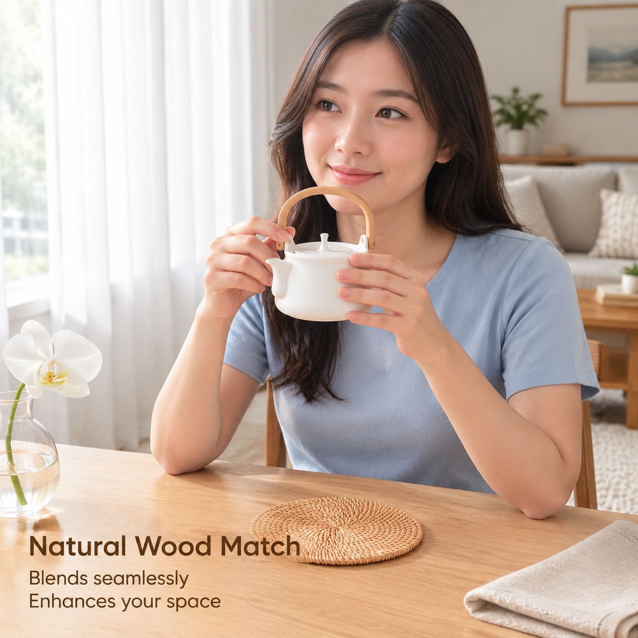 Handmade Rattan Coaster Heat Resistant Tea Ceremony Saucer Cup Bowl Pot Mat Wholesale