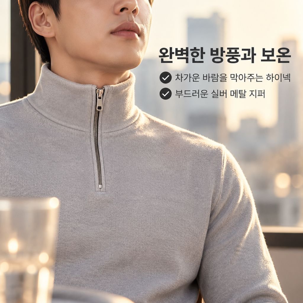 지퍼 스탠드넥 맨투맨 운동복