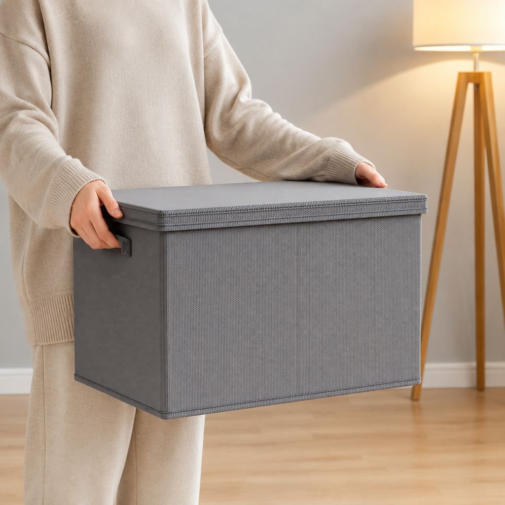 Extra Large Foldable Fabric Storage Bin Closet Organizer
