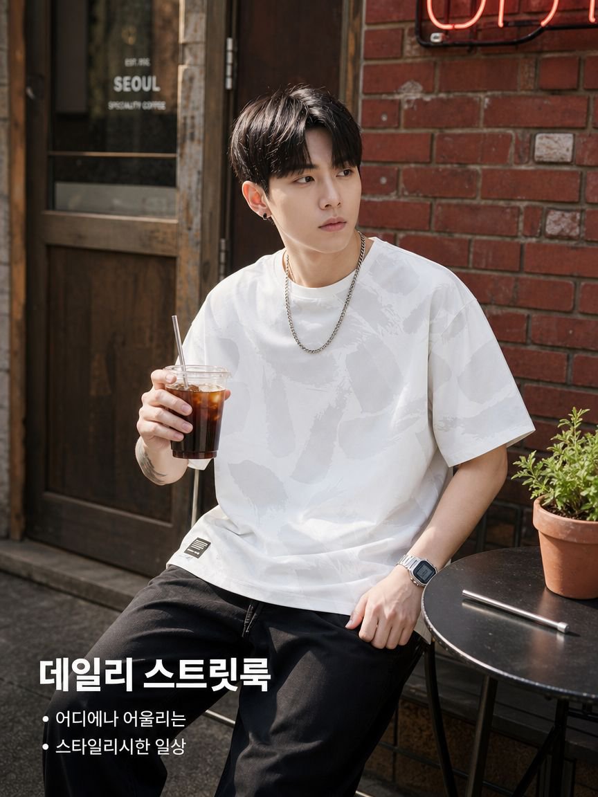남자 여름 루즈핏 캐주얼 카무플라주 반팔 티셔츠