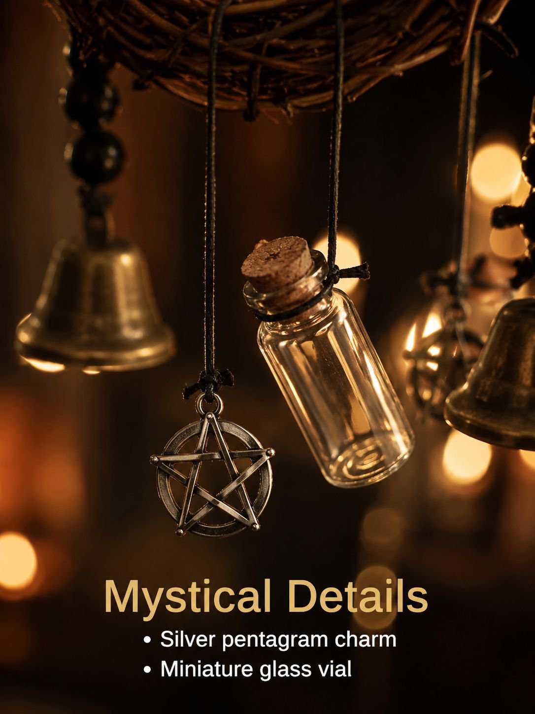 Bohemian witch doorbell decoration