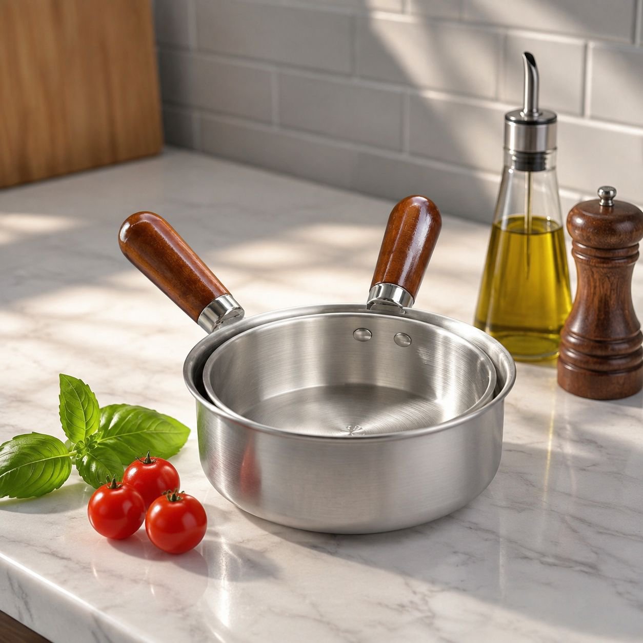 Complementary pot gold handle milk pot salad bowl