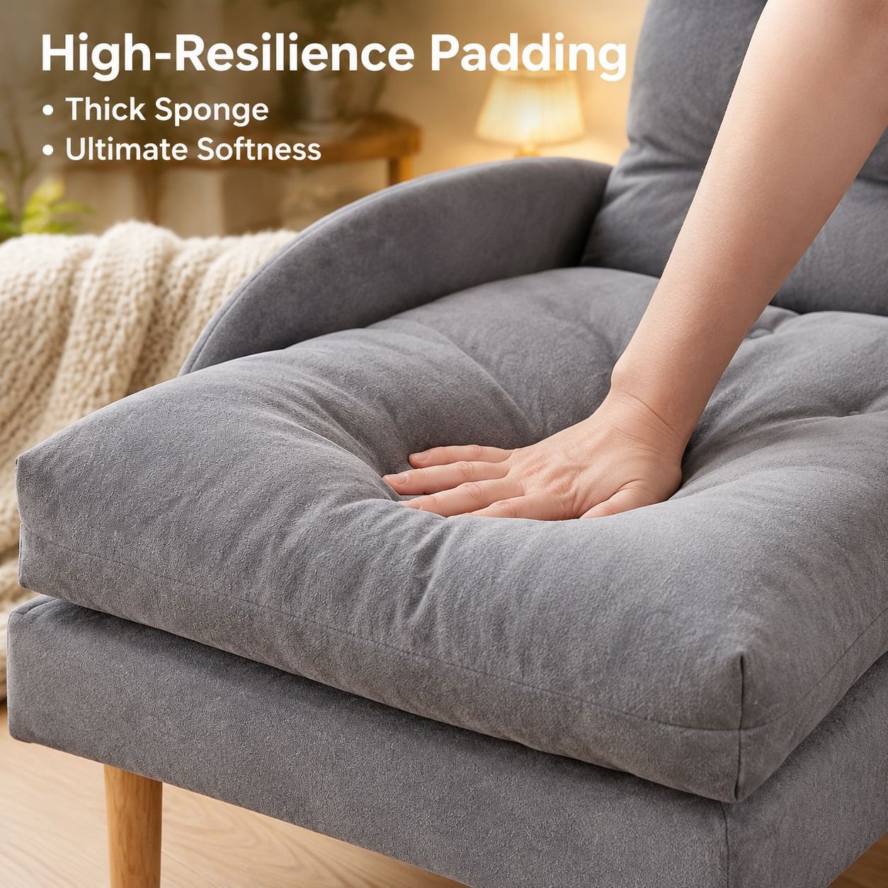 Foldable single-seat lounge chair