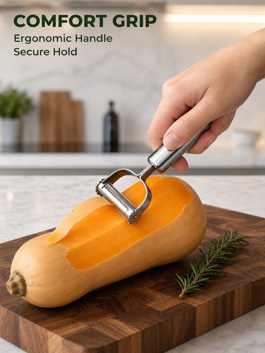 JMY - Stainless Steel Kitchen Gadgets for Restaurants and Homes: Fruit Peeler, Creative Smiley Face 
