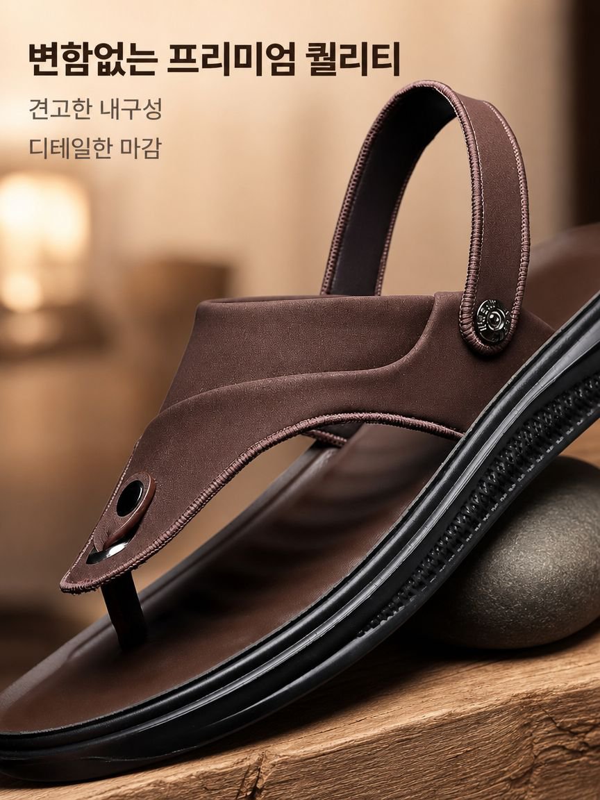남성 캐주얼 비치화 미끄럼 방지 조리 샌들