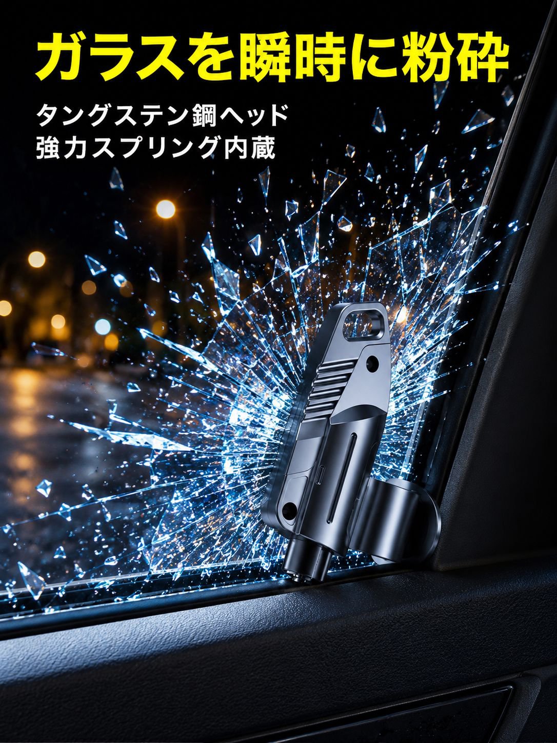 車用緊急脱出ハンマー 多機能ウィンドウブレーカー