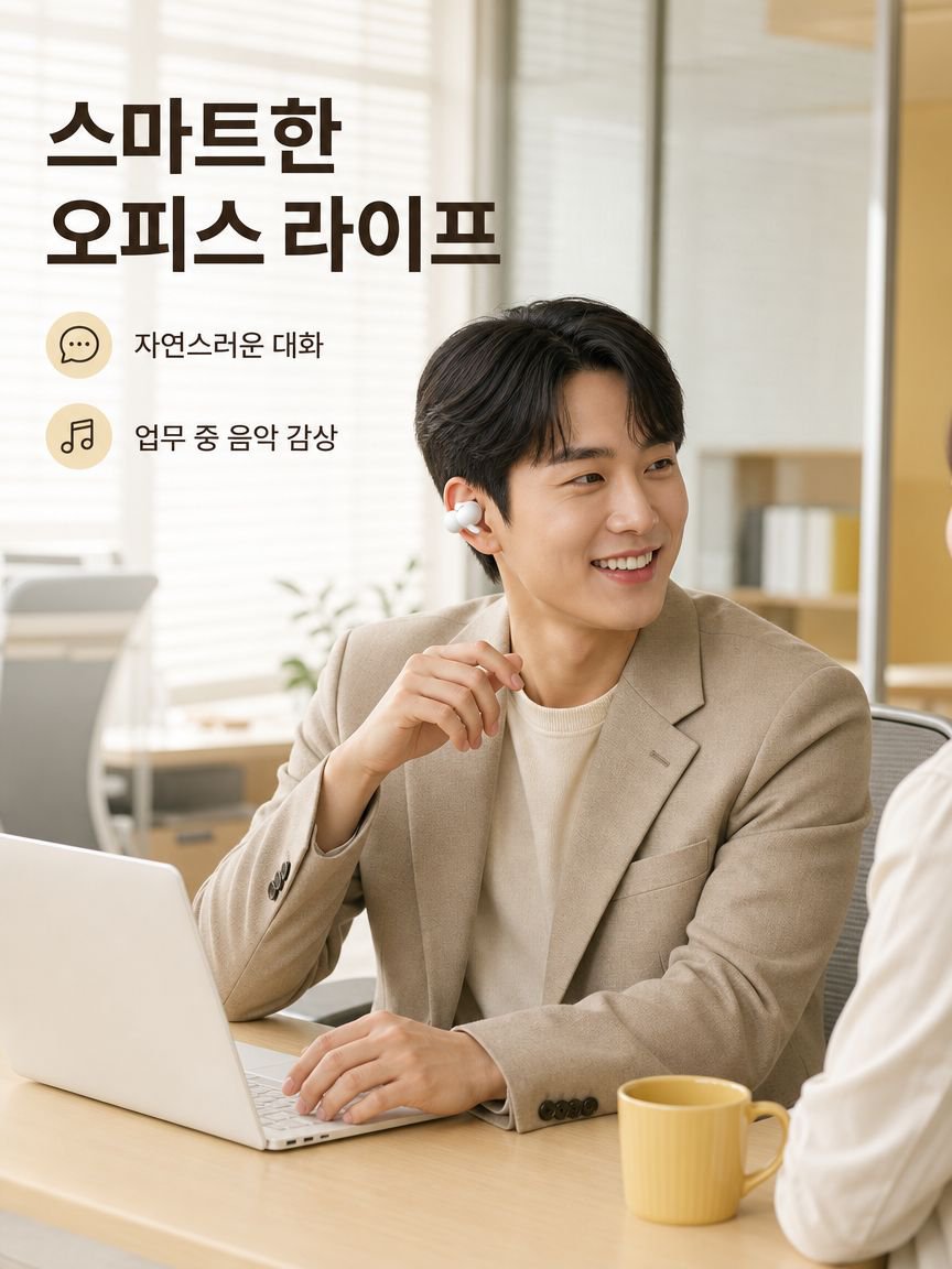 경량 골전도 귀걸이형 오픈형 이어폰