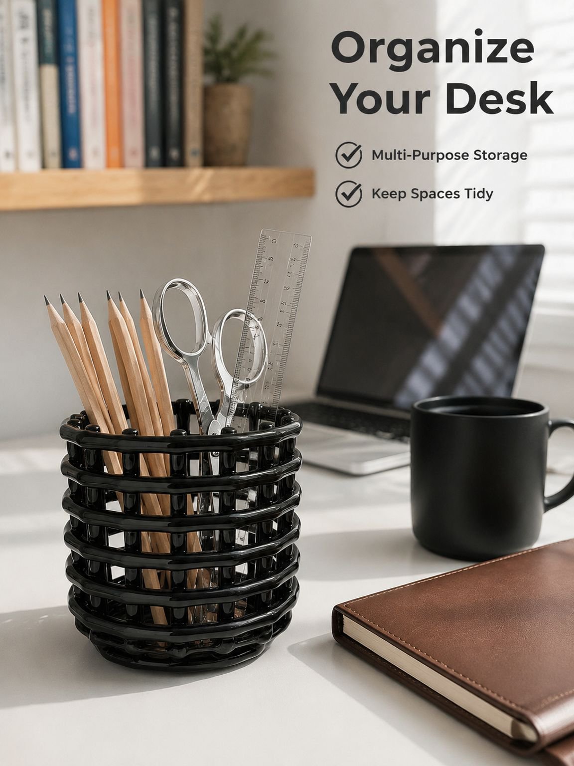 Ceramic Countertop Organizer Basket