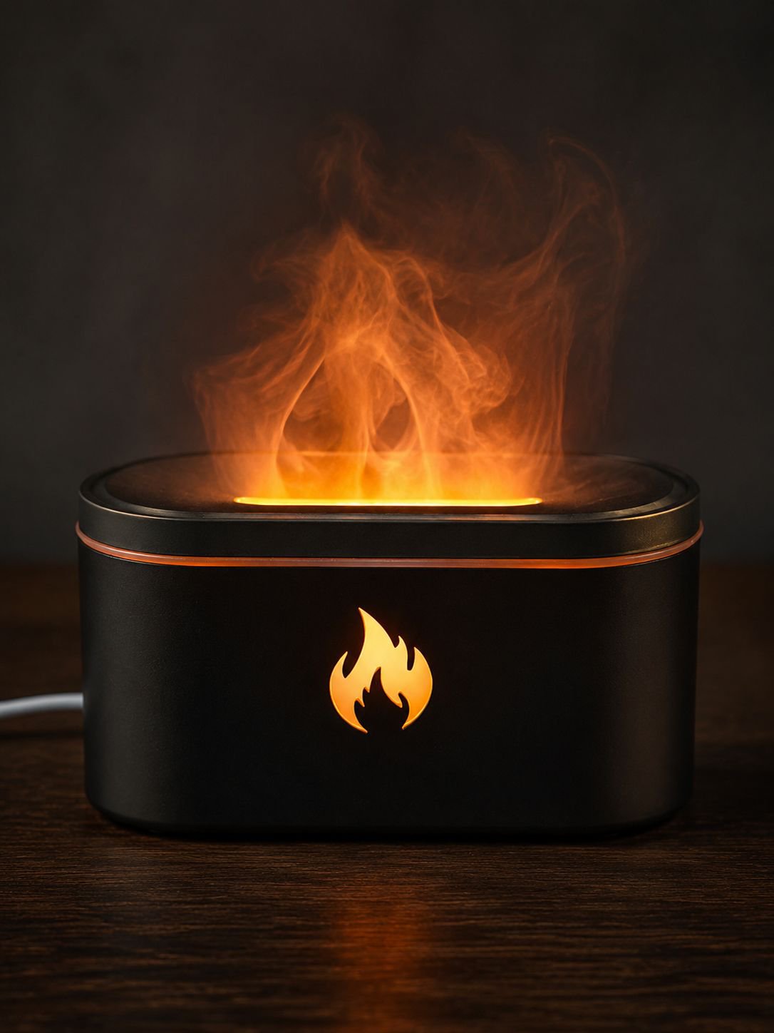 New Colorful Simulation Flame Aroma Diffuser USB Plug-in Home Desktop Ambient Night Light Atomizing 