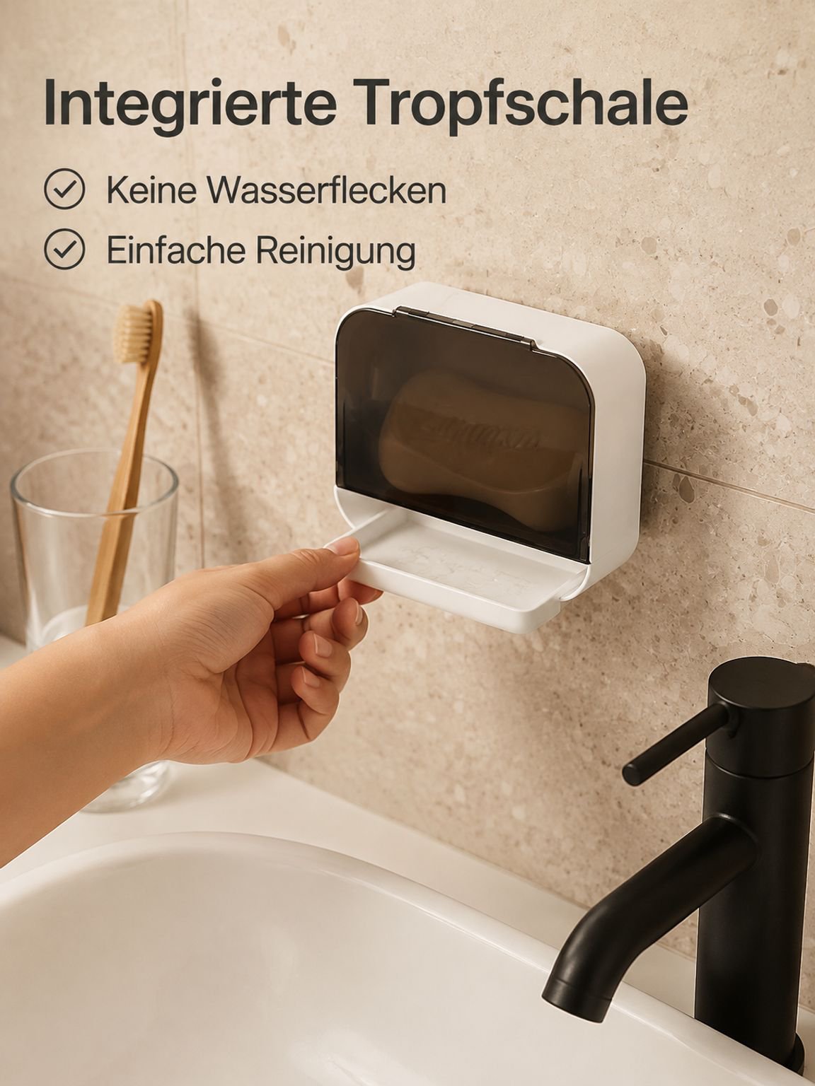 Bohrenfreie Badezimmer Ablage Wandmontierter Toilettenpapier- und Seifenhalter