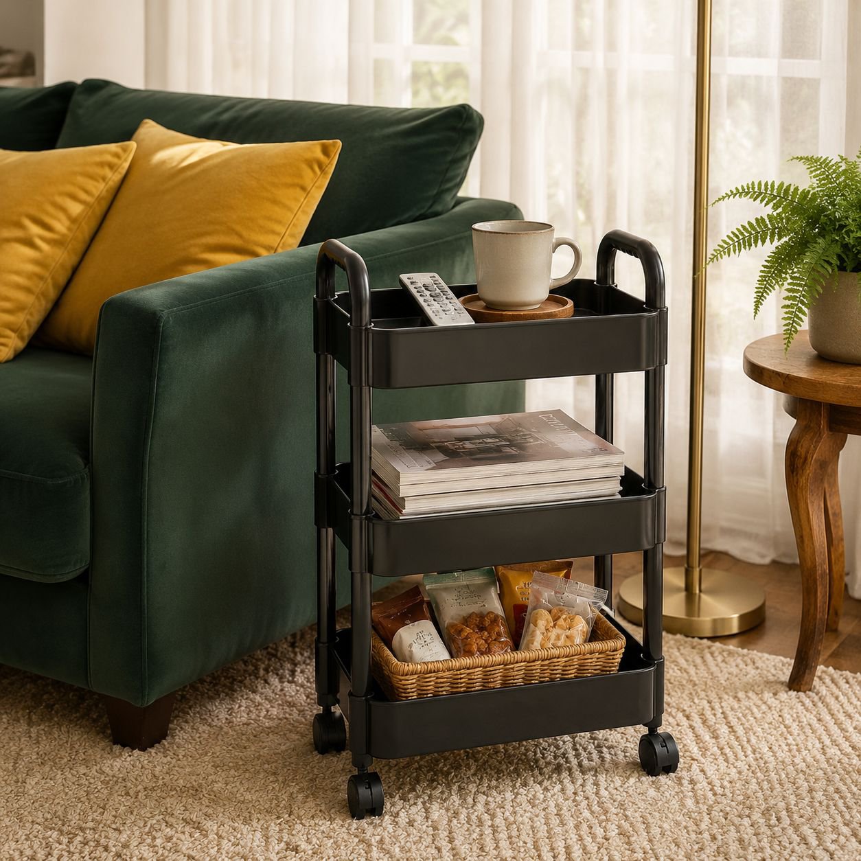Floor-standing Fruit and Snack Kitchen Rack