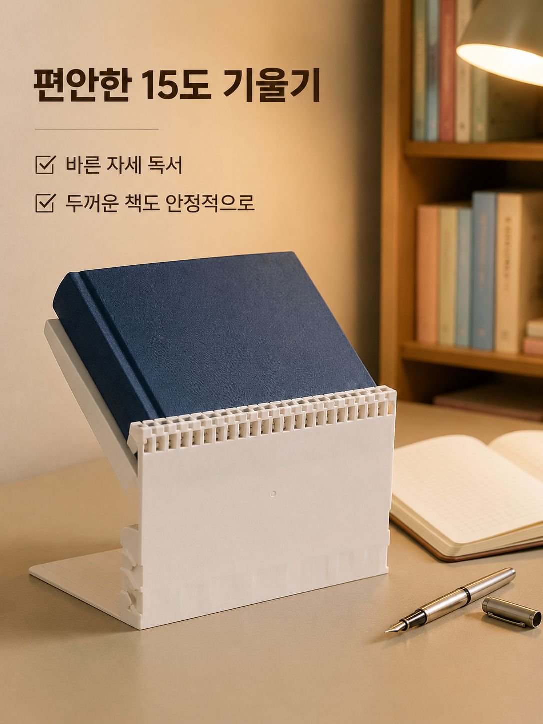 컬러 그라데이션 피아노 키 조립식 다용도 북엔드 독서대
