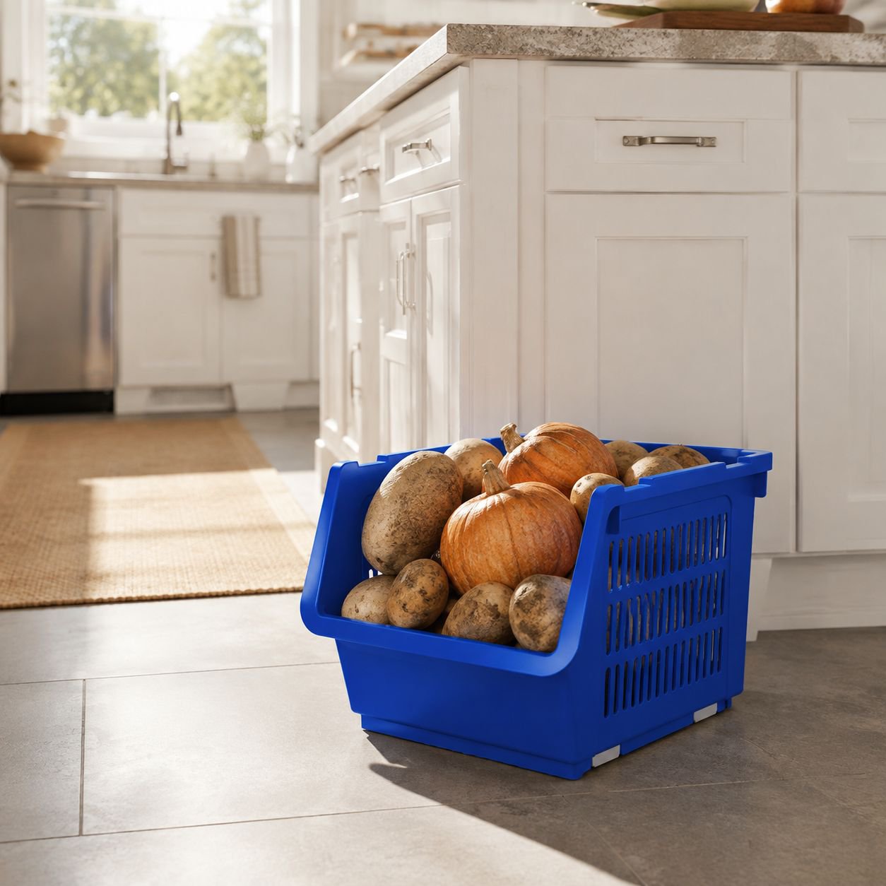 Cesta organizadora de verduras y frutas
