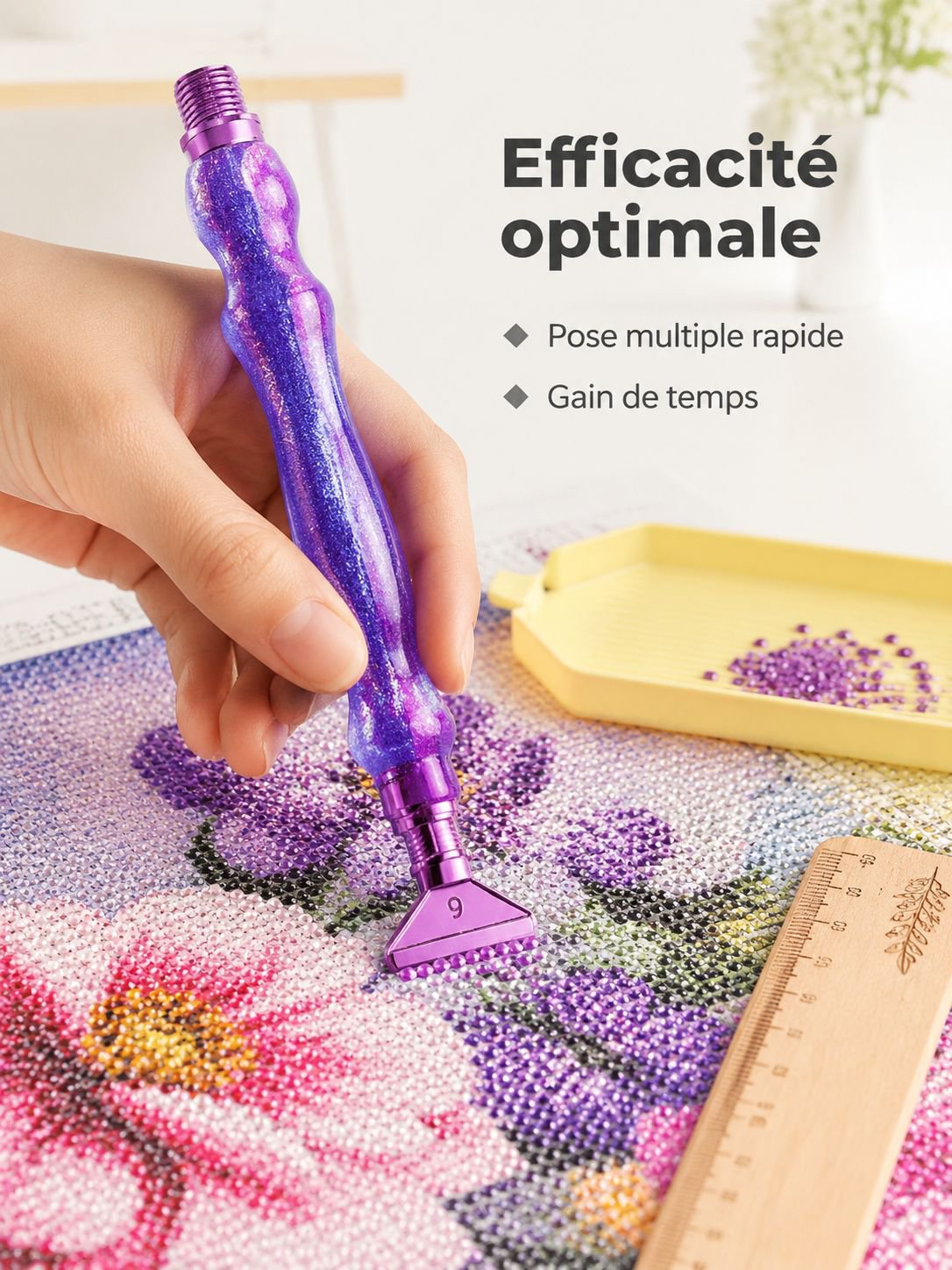 Nouveau stylo de forage à points en résine pour peinture au diamant, pointe de stylo à fil en plasti
