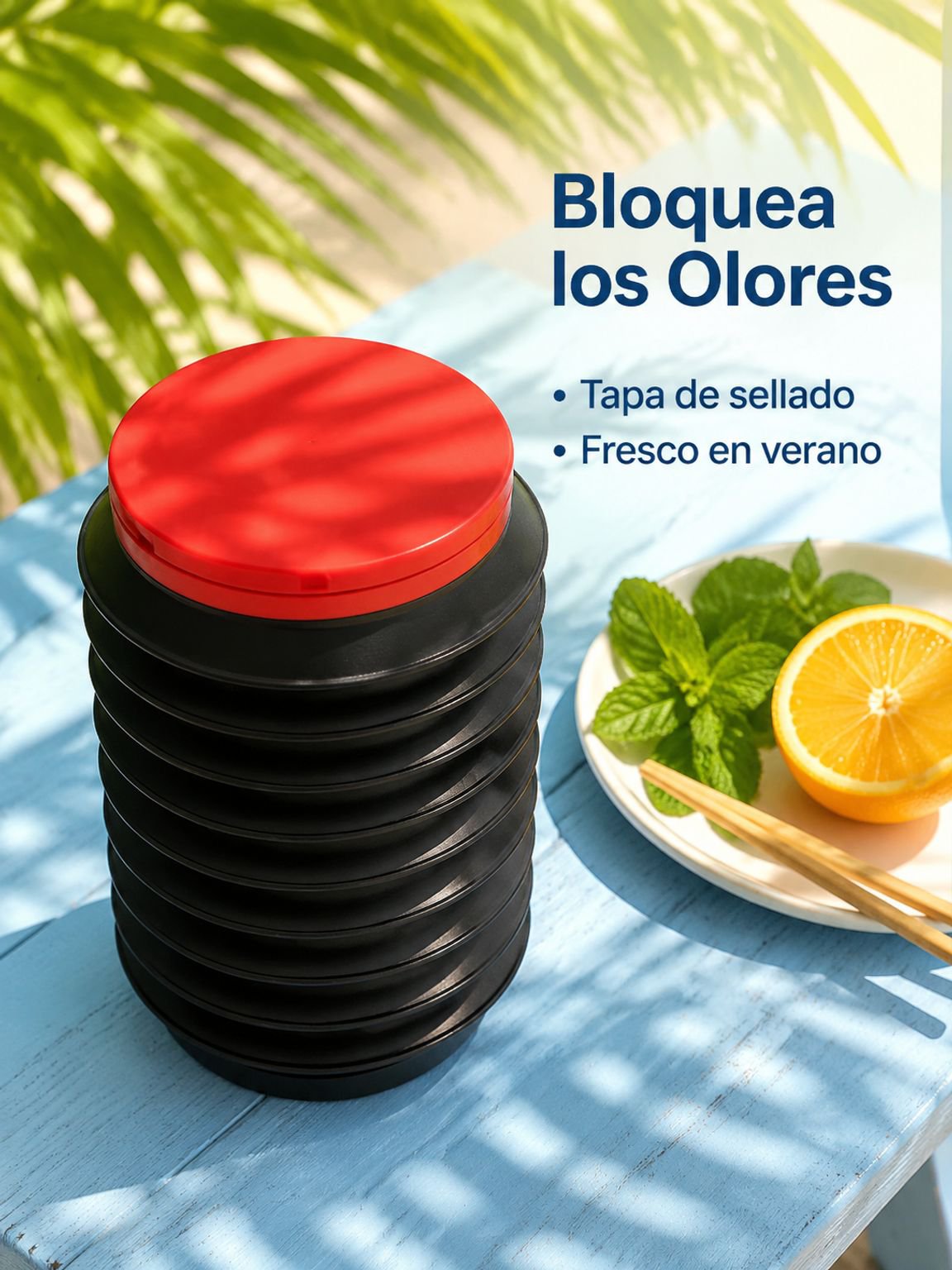 Cubo de basura telescópico montado en el vehículo