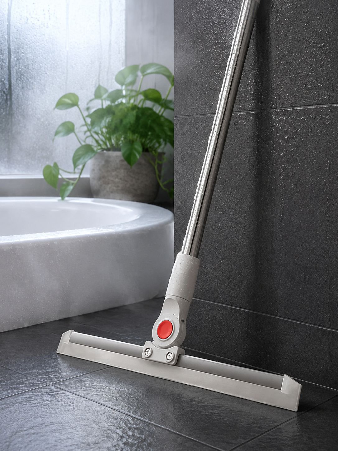 Ergonomic handle squeegee for easy cleaning