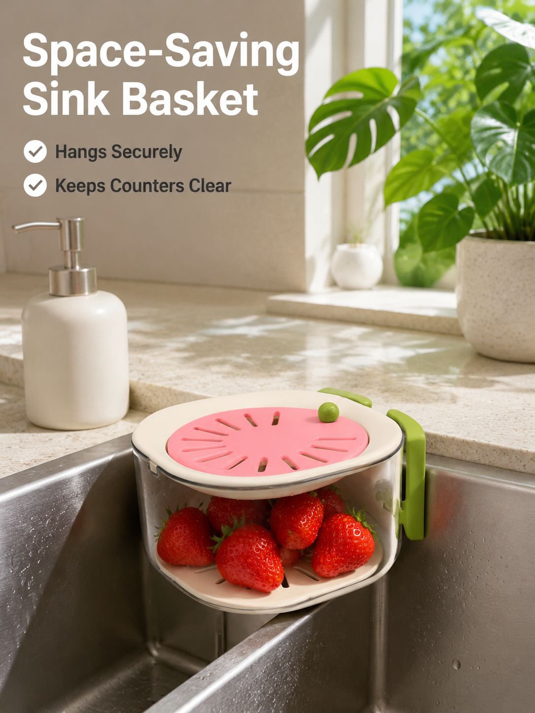 Faucet sink fruit drain basket food grade drain basket