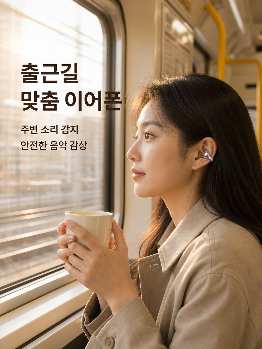 편리하고 실용적인 귀걸이형 블루투스 이어폰
